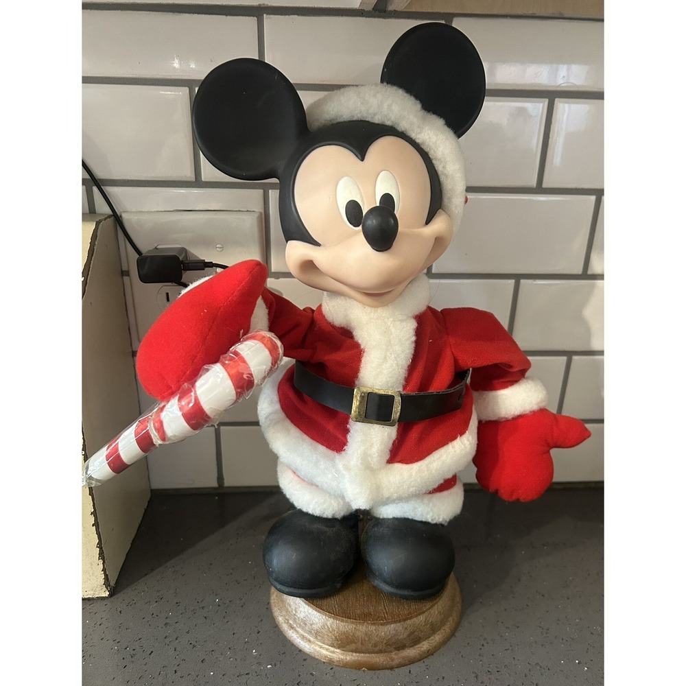 Vintage Mickey‎ Mouse Santa's Best Christmas Animated Motionette Figure 26"